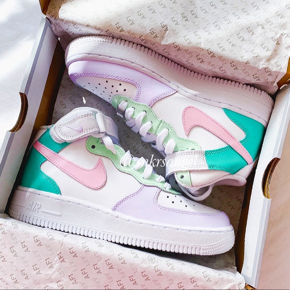 Nike custom air force 1 mid sneakers - Picture 1 of 2